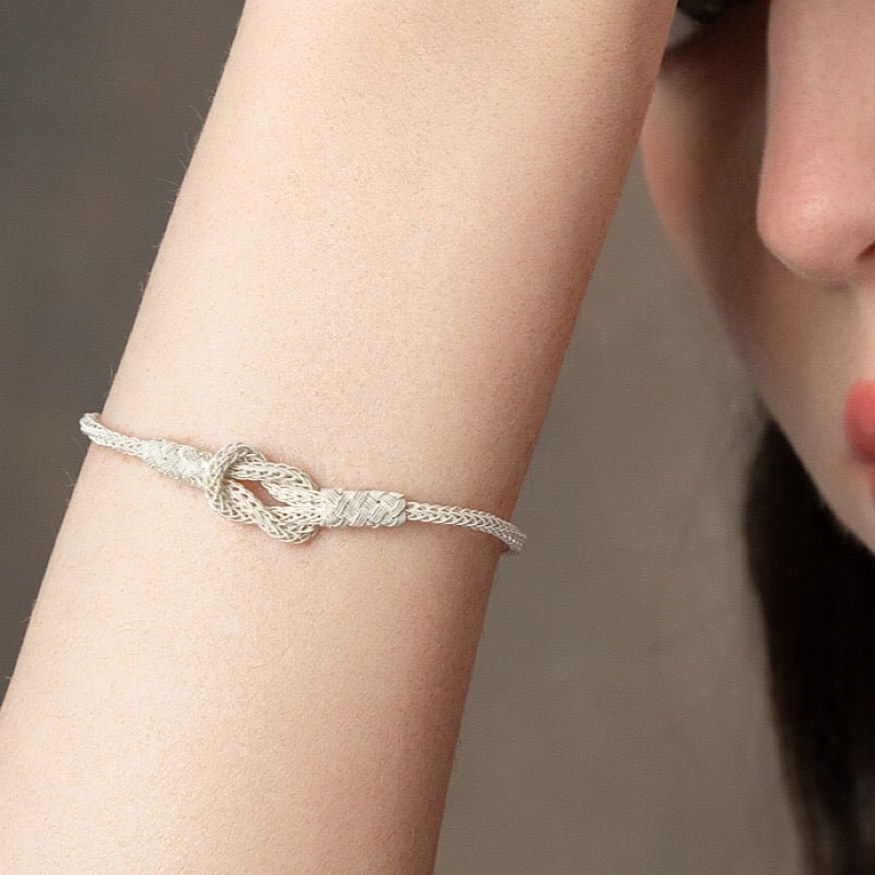 Kazaz Reef Knot Bracelet - Pure Silver Style – Zehrai