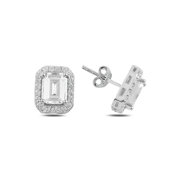 Baguette cluster earrings discount