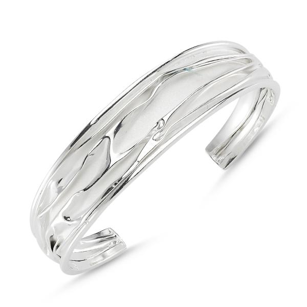 Bark Bangle In Sterling Silver - Zehrai