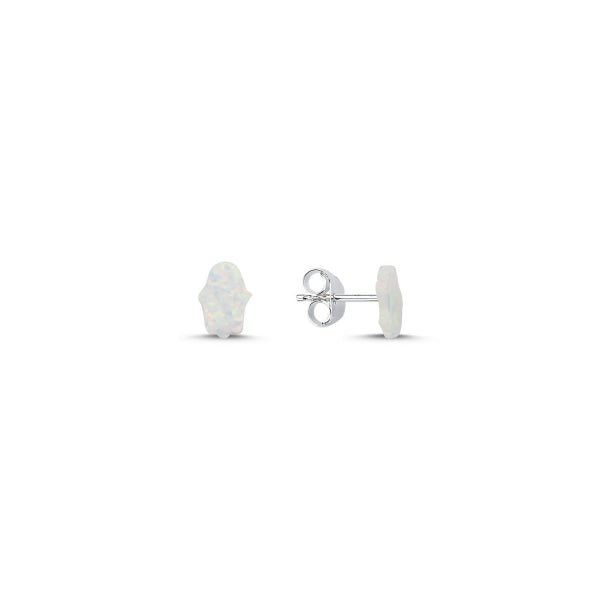 Sterling silver hamsa earrings clearance