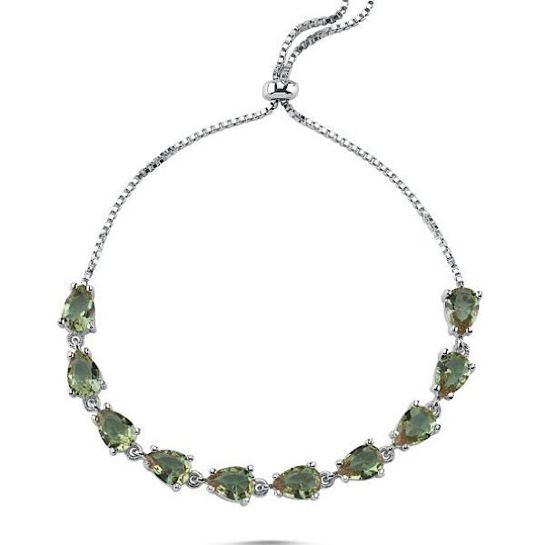 Adjustable Created Zultanite Bracelet in Sterling Silver - Bigger Size - Zehrai