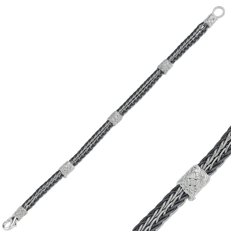 Kazaz Men’s Bracelet In Pure Silver Two Tonne - Zehrai