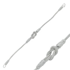 Kazaz Reef Knot Bracelet In Pure Silver - Zehrai