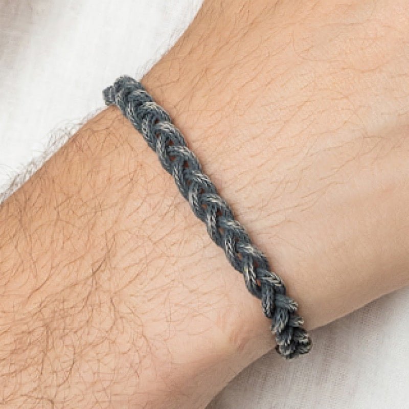 Oxidised kazaz bracelet for men In Pure Silver - Zehrai