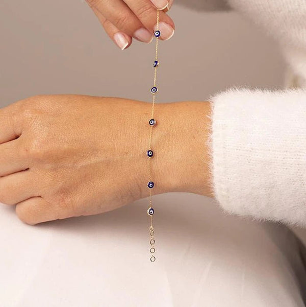 Sterling Silver Evil Eye Bracelet