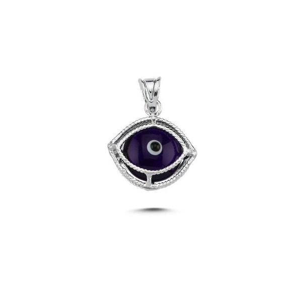 Sterling Silver Filigree Evil Eye Pendant In Sterling Silver - Zehrai