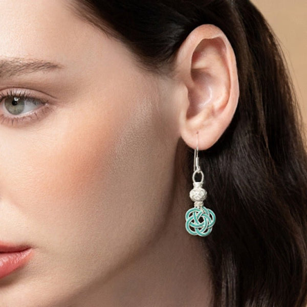 Order Turquoise Kazaz Turkish Love Knot Earrings - Zehrai