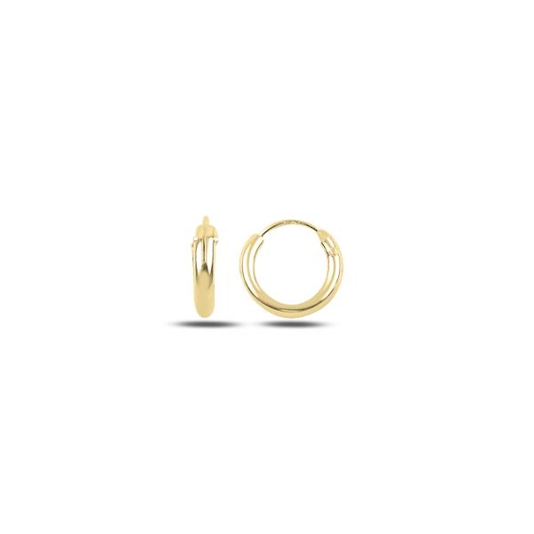 10mm plain hoop earrings - Zehrai