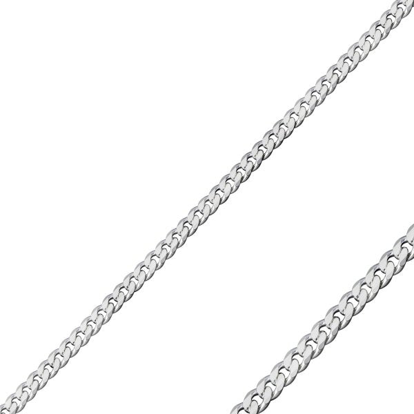140 Micron Curb Chain Necklace In Sterling Silver