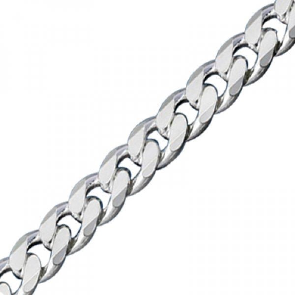 140 Micron Curb Chain Necklace In Sterling Silver - Zehrai
