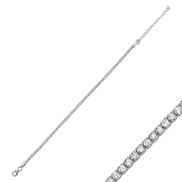 2MM Tennis Bracelet With CZ In Sterling Silver  in