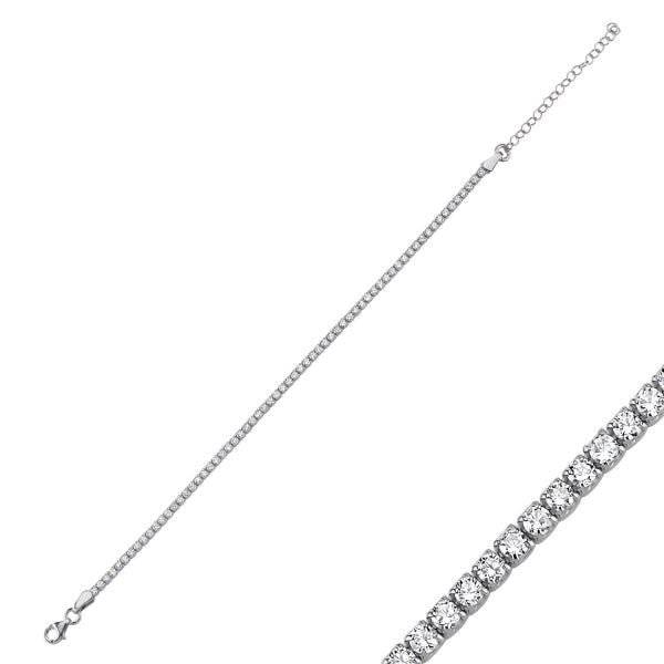 2MM Tennis Bracelet With CZ In Sterling Silver