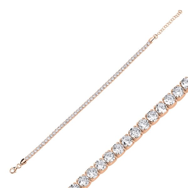 3 MM Tennis Bracelet With CZ In Sterling Silver