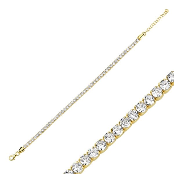 3 MM Tennis Bracelet With CZ In Sterling Silver - Zehrai