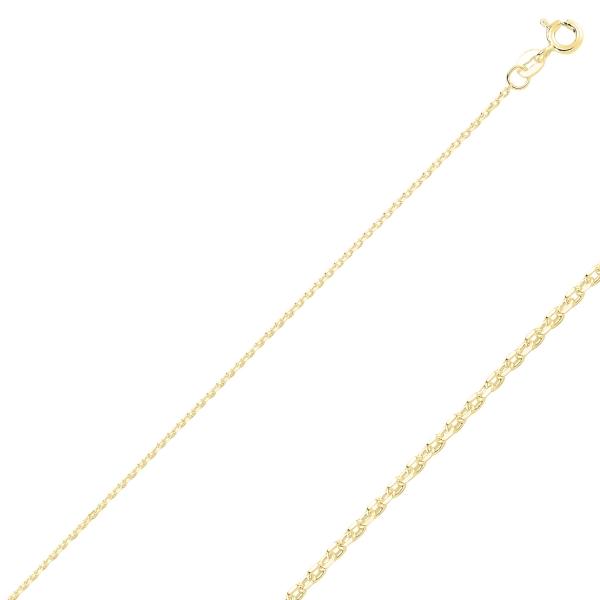 30 Micron Diamond Cut Forzentina Chain Necklace in Sterling Silver