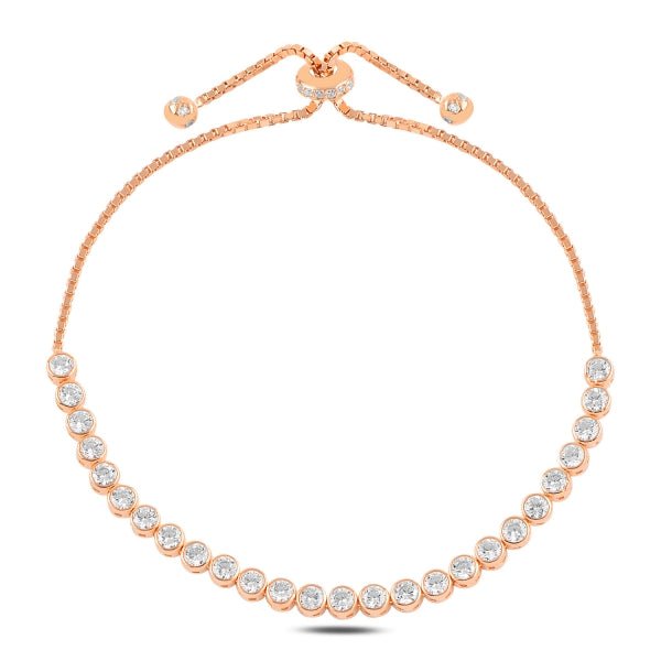 3MM Adjustable Round Tennis Bracelet In Sterling Silver