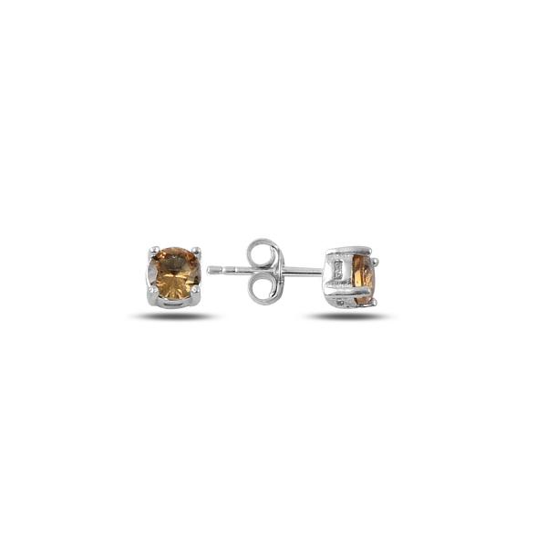 5mm Round Created Zultanite Stud Earrings In Sterling Silver - Zehrai
