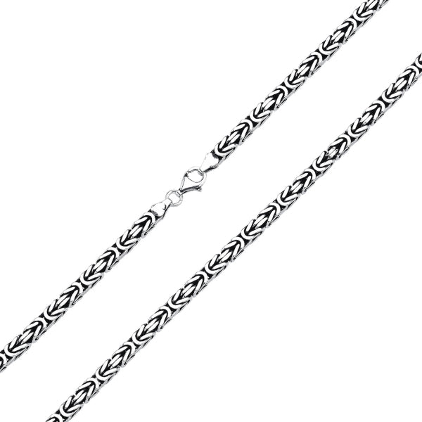 5MM Zehrai Square King Chain Necklace In Sterling Silver - Zehrai