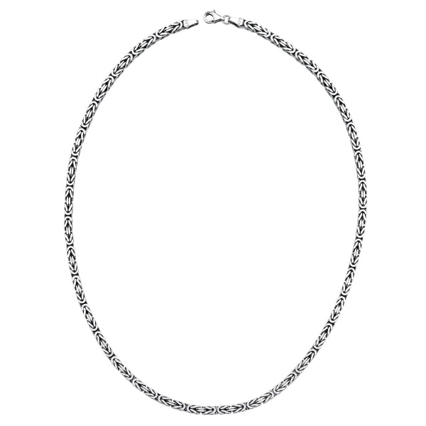 5MM Zehrai Square King Chain Necklace In Sterling Silver