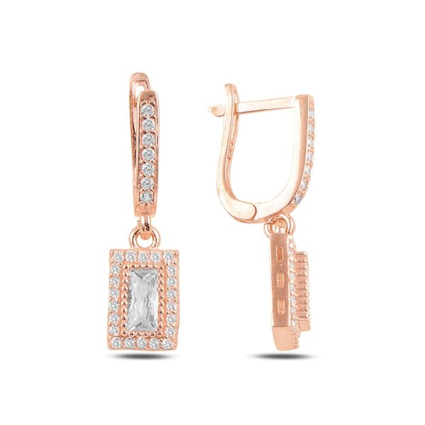 Baguette drop earrings on sale