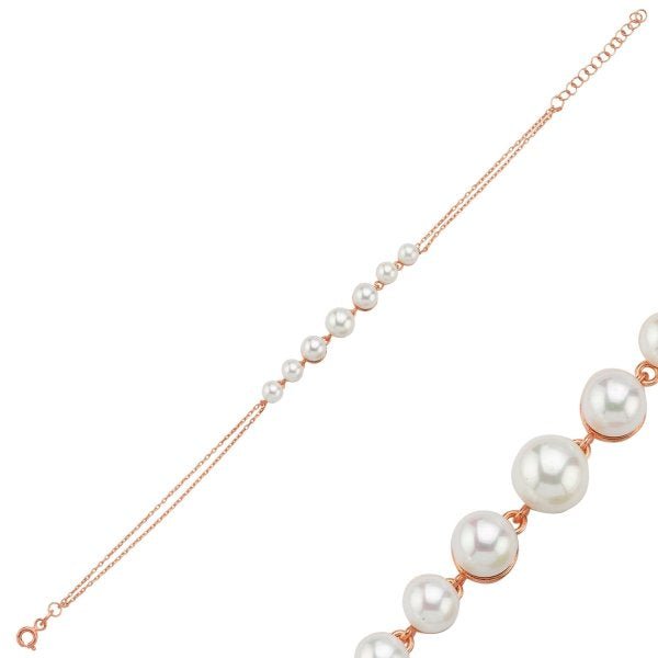 Cultured fresh water Pearl Bracelet In Sterling Silver