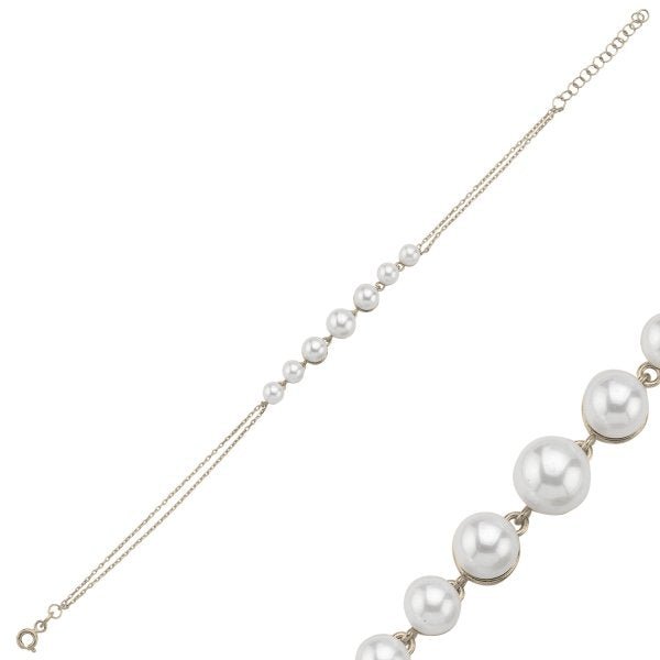 Cultured fresh water Pearl Bracelet In Sterling Silver - Zehrai