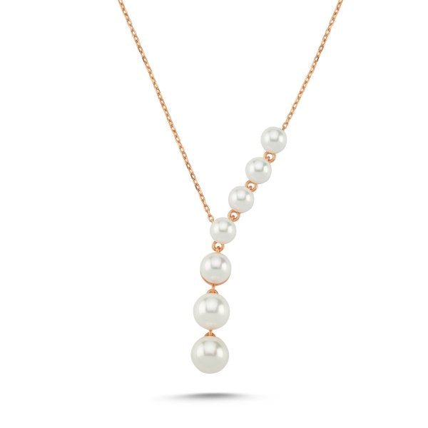 Cultured Fresh Water Pearl Y Necklace In Sterling Silver - Zehrai