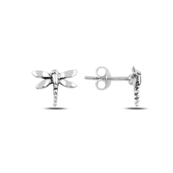 Dragonfly Stud Earrings in Sterling Silver - Zehrai