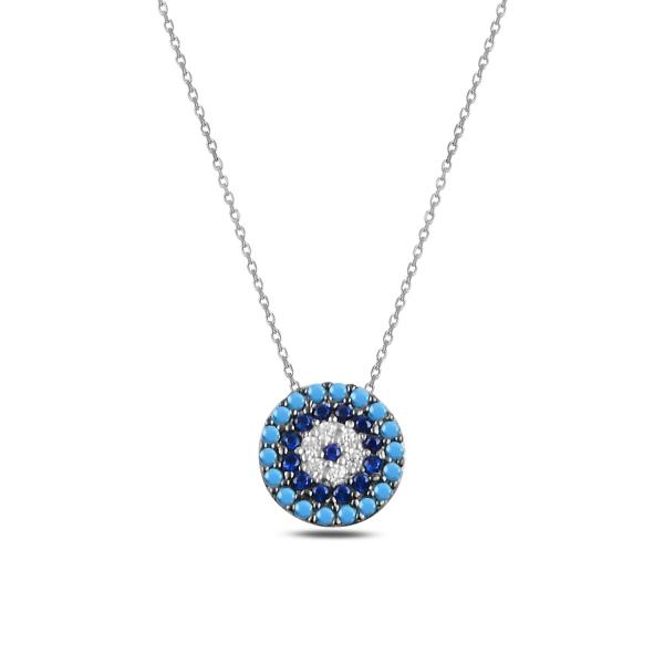 Evil eye necklace in sterling silver - Zehrai