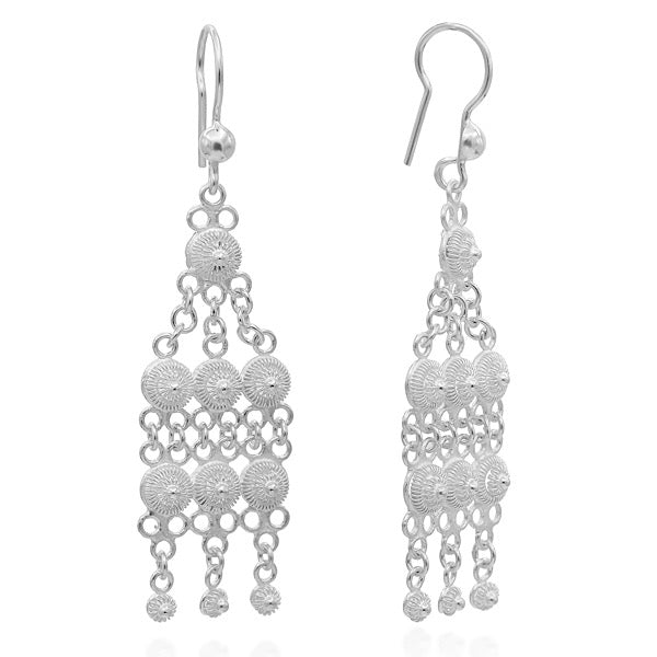 Filigree earrings in sterling silver - Zehrai