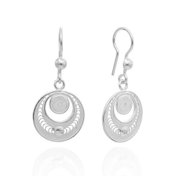 Filigree earrings in sterling silver - Zehrai