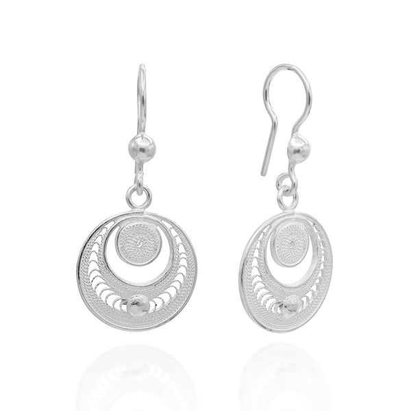 Filigree earrings in sterling silver - Zehrai
