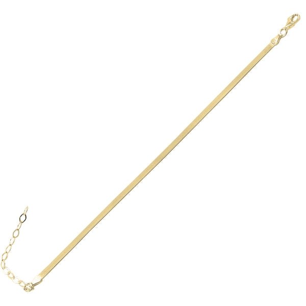Flat Chain Bracelet In Sterling Silver - Zehrai