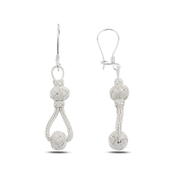 Kazaz drop earrings in pure silver - Zehrai