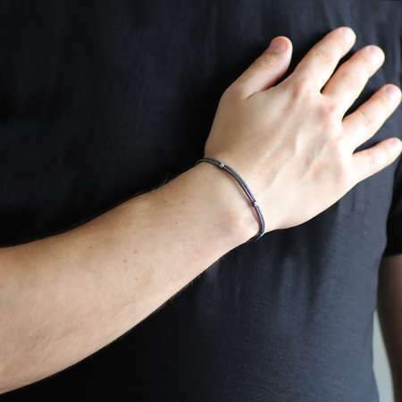 Kazaz oxidised silver bracelet for man in pure silver - Zehrai