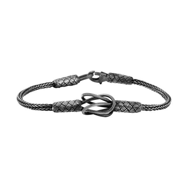 Kazaz Reef Knot Bracelet in Pure Silver - Zehrai