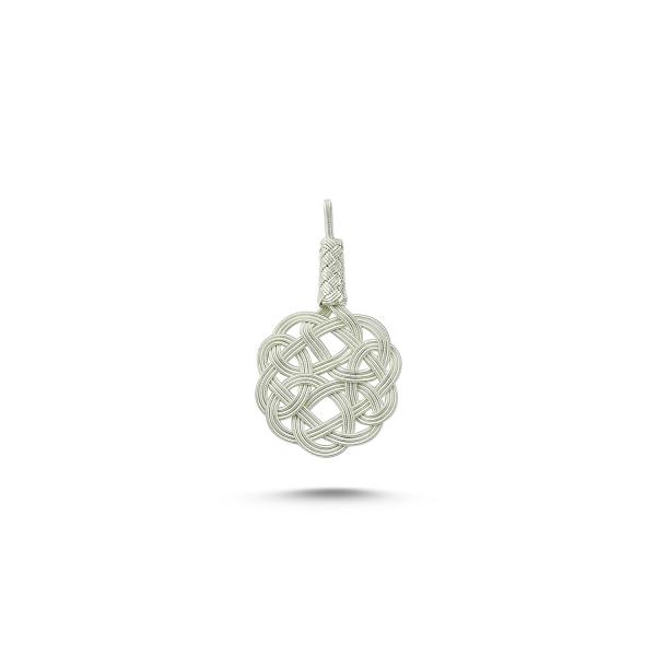 Kazaz turkish love knot pendant in pure silver - Zehrai