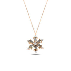 Lotus flower lab created zultanite necklace in sterling silver - Zehrai
