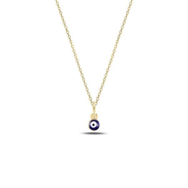 Minimalist Evil Eye Necklace In Sterling Silver - Zehrai