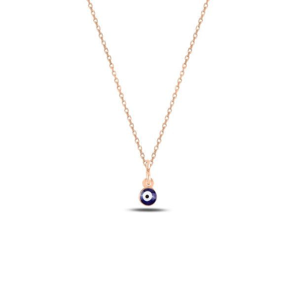 Minimalist Evil Eye Necklace In Sterling Silver