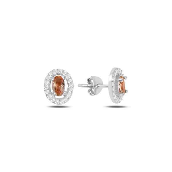 Oval Created Zultanite Stud Earrings In Sterling Silver - Zehrai