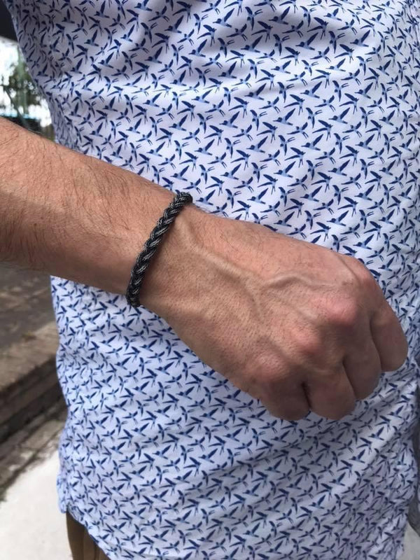 Oxidised kazaz bracelet for man