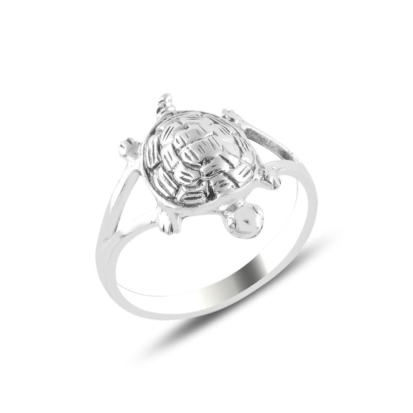 Oxidised Turtle Ring In Sterling Silver - Zehrai
