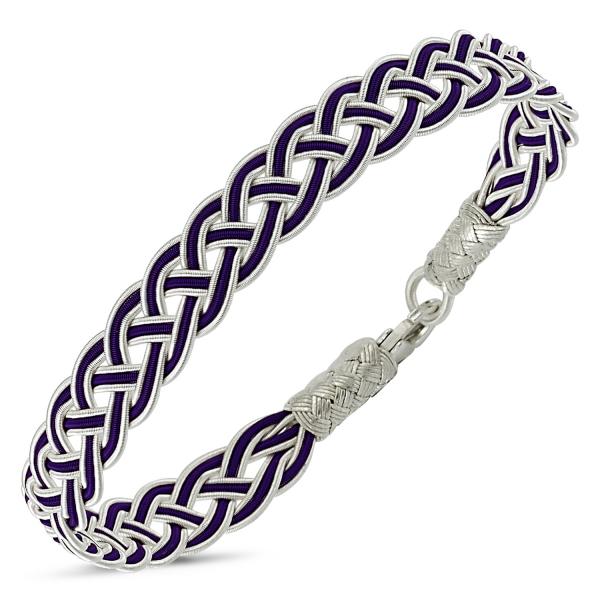 Purple kazaz bracelet in pure silver - Zehrai