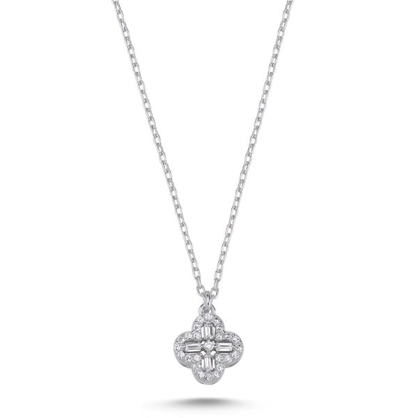 Quatrefoil Necklace In Sterling Silver
