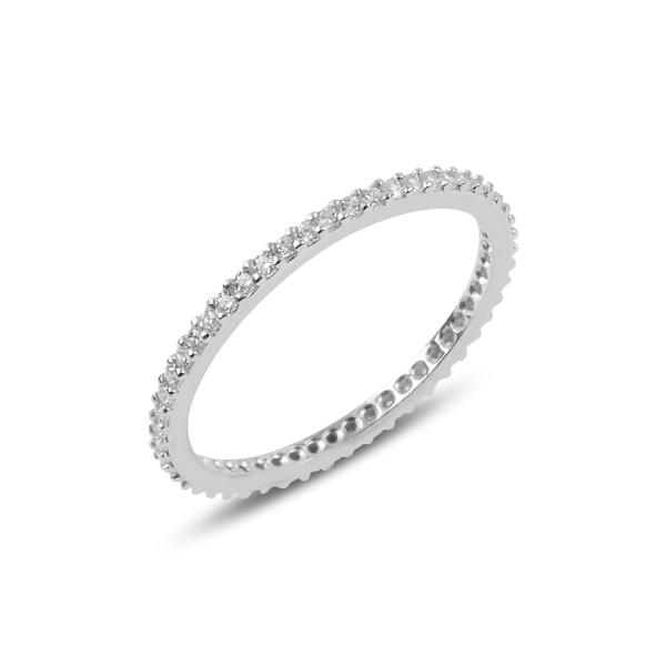 Single line eternity ring in sterling silver - Zehrai