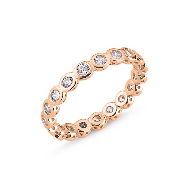 Single line eternity ring in sterling silver - Zehrai