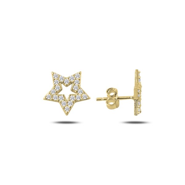 Star Stud Earrings in Sterling Silver