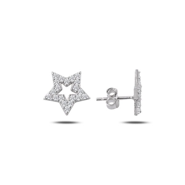 Star Stud Earrings in Sterling Silver - Zehrai