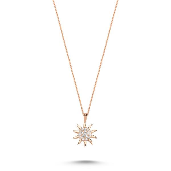 Sun Necklace In Sterling Silver - Zehrai